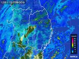 2015年12月11日の岩手県の雨雲レーダー