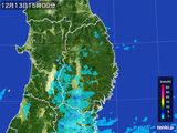 2015年12月13日の岩手県の雨雲レーダー