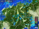 2015年12月17日の長野県の雨雲レーダー