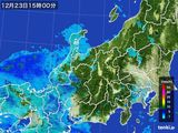 2015年12月23日の北陸地方の雨雲レーダー