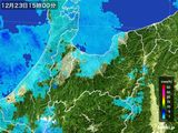 2015年12月23日の富山県の雨雲レーダー