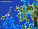 雨雲レーダー(2015年12月23日)