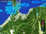 2015年12月25日の富山県の雨雲レーダー