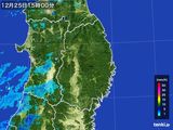 2015年12月25日の岩手県の雨雲レーダー