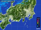 2015年12月28日の関東・甲信地方の雨雲レーダー