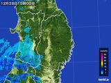 2015年12月28日の岩手県の雨雲レーダー
