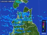 2015年12月29日の青森県の雨雲レーダー