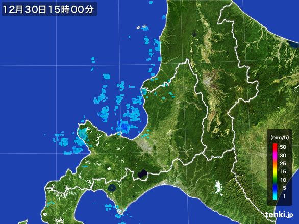 道央の雨雲レーダー(2015年12月30日)