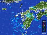 2016年01月02日の九州地方の雨雲レーダー