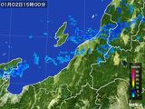 2016年01月02日の新潟県の雨雲レーダー