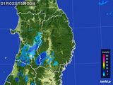 2016年01月02日の岩手県の雨雲レーダー