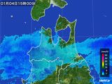 雨雲レーダー(2016年01月04日)
