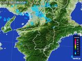 2016年01月13日の奈良県の雨雲レーダー