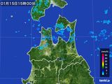 雨雲レーダー(2016年01月15日)