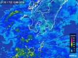 2016年01月17日の鹿児島県の雨雲レーダー