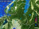 2016年01月18日の岐阜県の雨雲レーダー