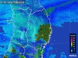 雨雲レーダー(2016年01月18日)