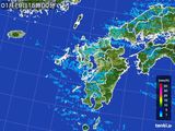 2016年01月19日の九州地方の雨雲レーダー