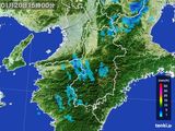 2016年01月20日の奈良県の雨雲レーダー
