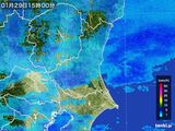 2016年01月29日の茨城県の雨雲レーダー