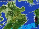 2016年02月01日の大分県の雨雲レーダー