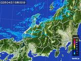 雨雲レーダー(2016年02月04日)