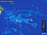 2016年02月04日の沖縄県(宮古・石垣・与那国)の雨雲レーダー