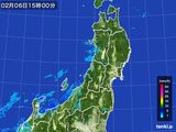 雨雲レーダー(2016年02月06日)