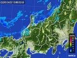 雨雲レーダー(2016年02月06日)