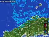 2016年02月06日の島根県の雨雲レーダー