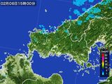 2016年02月06日の山口県の雨雲レーダー