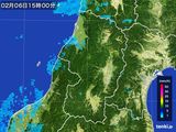 2016年02月06日の山形県の雨雲レーダー