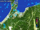 2016年02月07日の富山県の雨雲レーダー