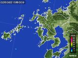 2016年02月08日の長崎県の雨雲レーダー