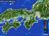 雨雲レーダー(2016年02月12日)