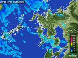 2016年02月12日の長崎県の雨雲レーダー