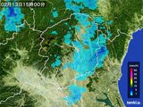 雨雲レーダー(2016年02月13日)