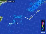 雨雲レーダー(2016年02月14日)