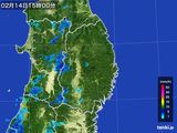 雨雲レーダー(2016年02月14日)