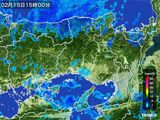 雨雲レーダー(2016年02月15日)