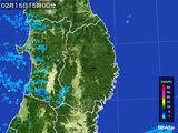 雨雲レーダー(2016年02月15日)