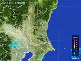 2016年02月16日の茨城県の雨雲レーダー