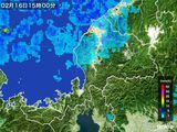 雨雲レーダー(2016年02月16日)