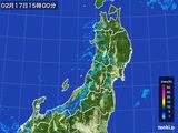 雨雲レーダー(2016年02月17日)
