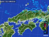 雨雲レーダー(2016年02月17日)