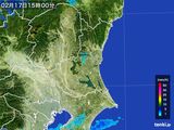 雨雲レーダー(2016年02月17日)