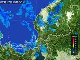 雨雲レーダー(2016年02月17日)