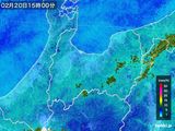 2016年02月20日の富山県の雨雲レーダー