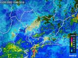 2016年02月20日の愛知県の雨雲レーダー