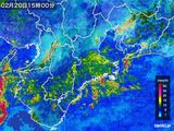 雨雲レーダー(2016年02月20日)